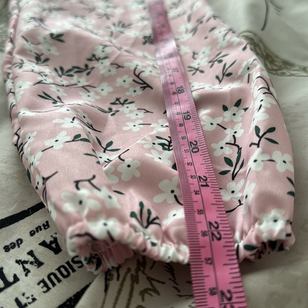 To My Lovers Women’s Top Ruffle Collar Blouse Floral Print Puff Sleeve - Picture 13 of 16